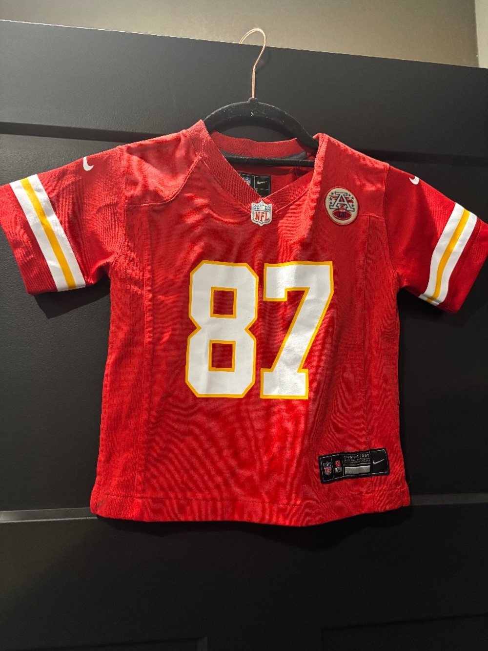 KC chiefs kids jersey
